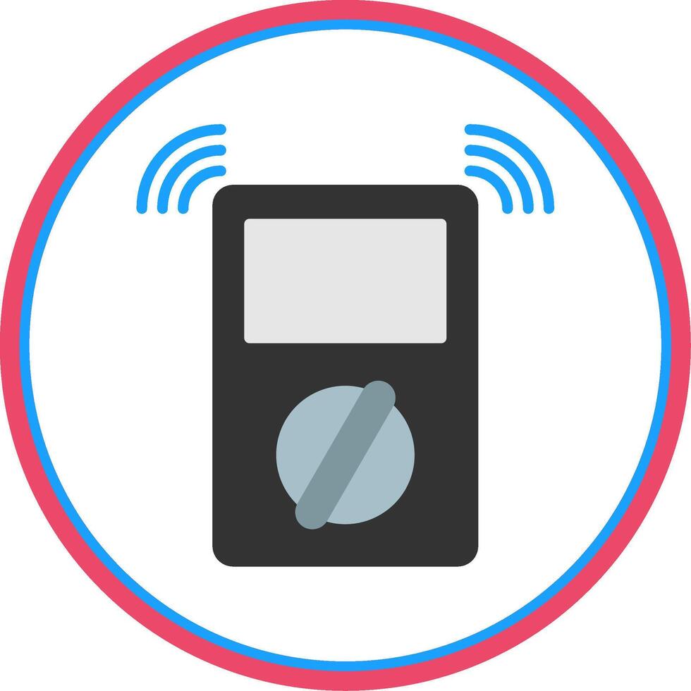 Metre Flat Circle Icon vector