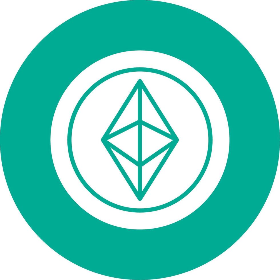 Ethereum Multi Color Circle Icon vector