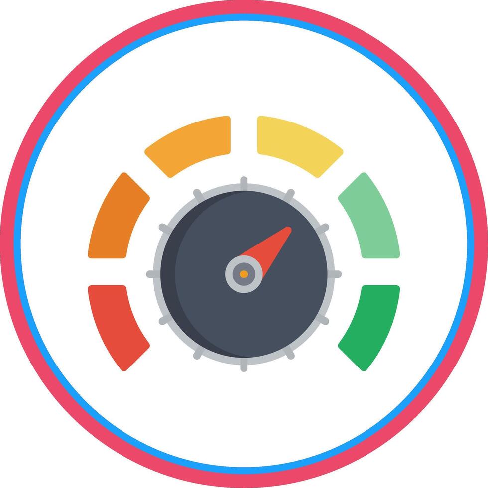 Thermostat Flat Circle Icon vector