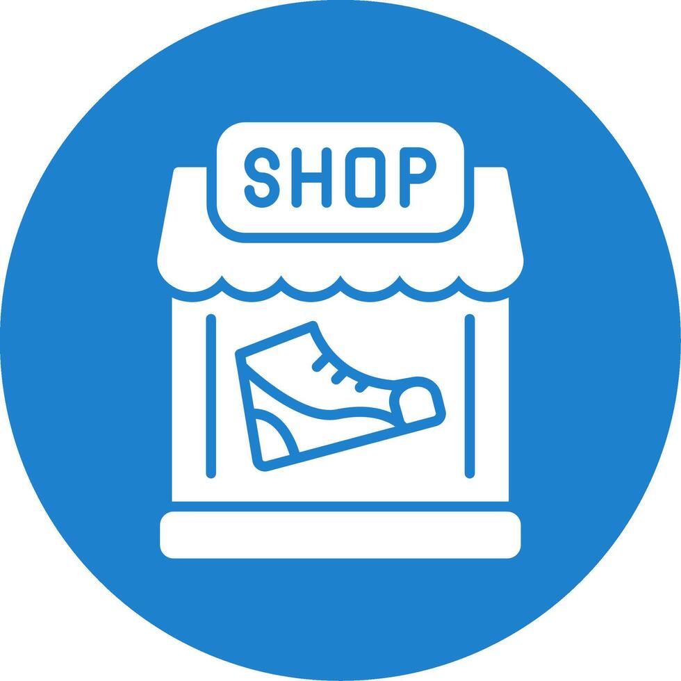 Shoe Shop Multi Color Circle Icon vector