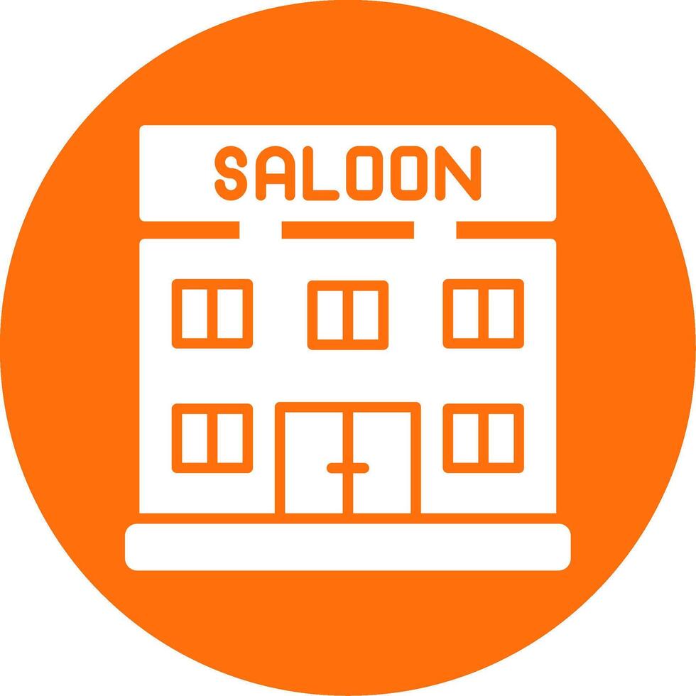 Saloon Multi Color Circle Icon vector