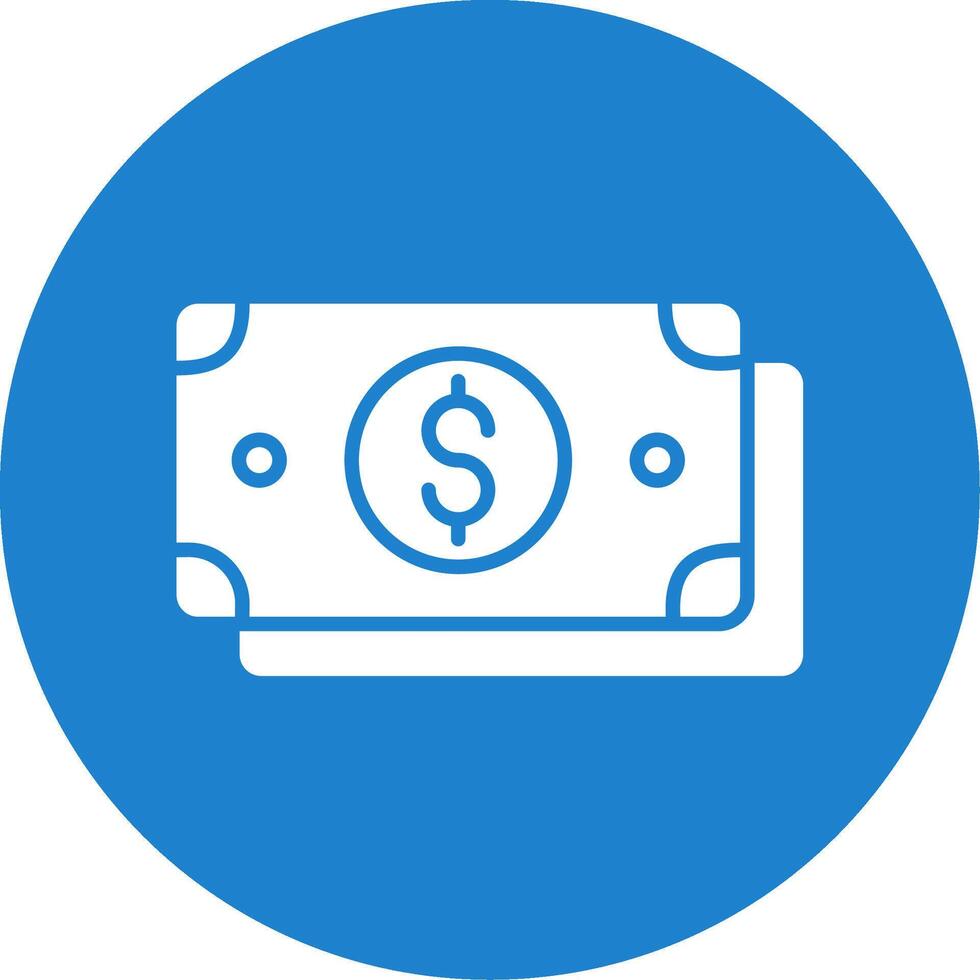 Dollar Bill Multi Color Circle Icon vector