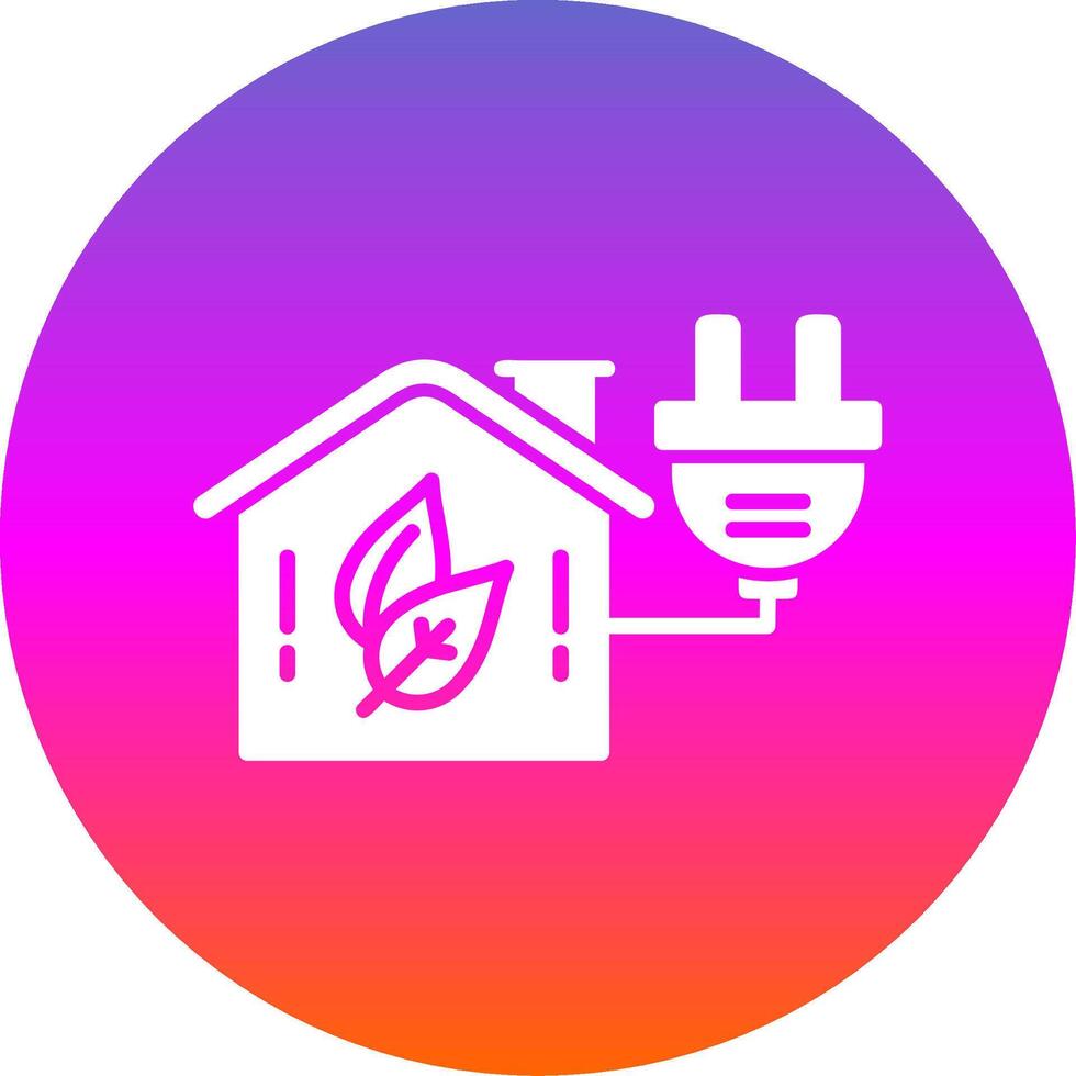Energy Efficiency Glyph Gradient Circle Icon Design vector