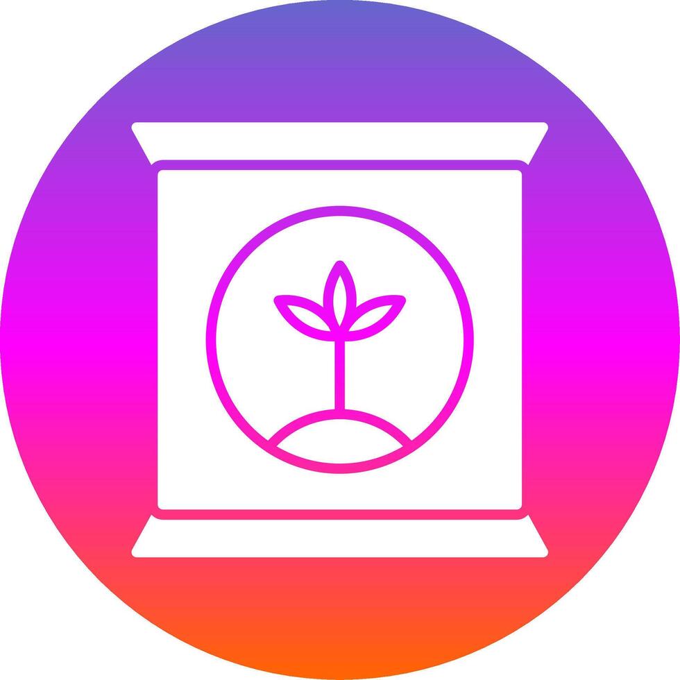 Fertilizer Glyph Gradient Circle Icon Design vector