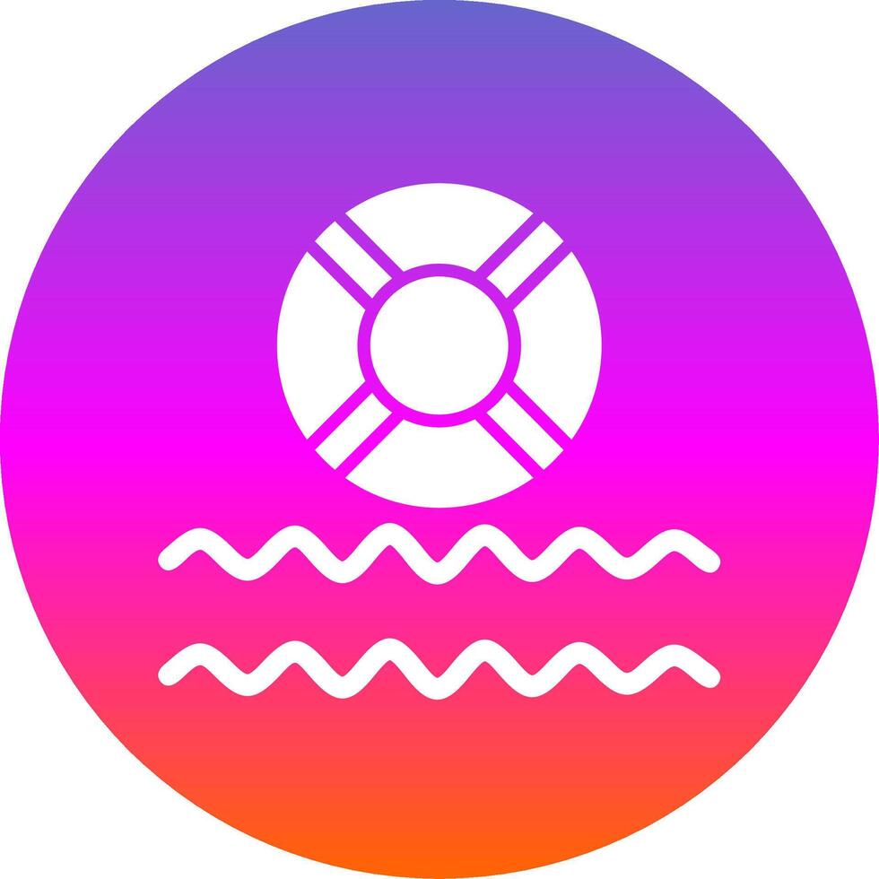 Life Saver Glyph Gradient Circle Icon Design vector