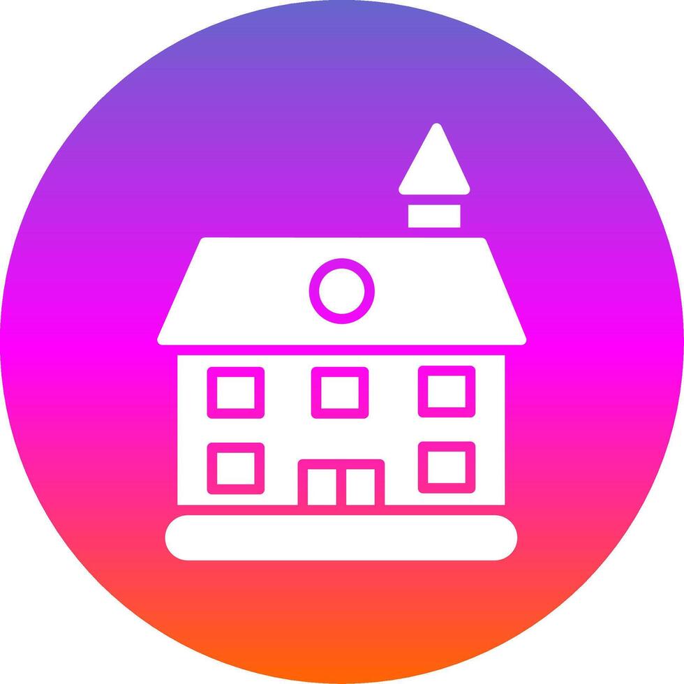 Private Guest House Glyph Gradient Circle Icon Design vector