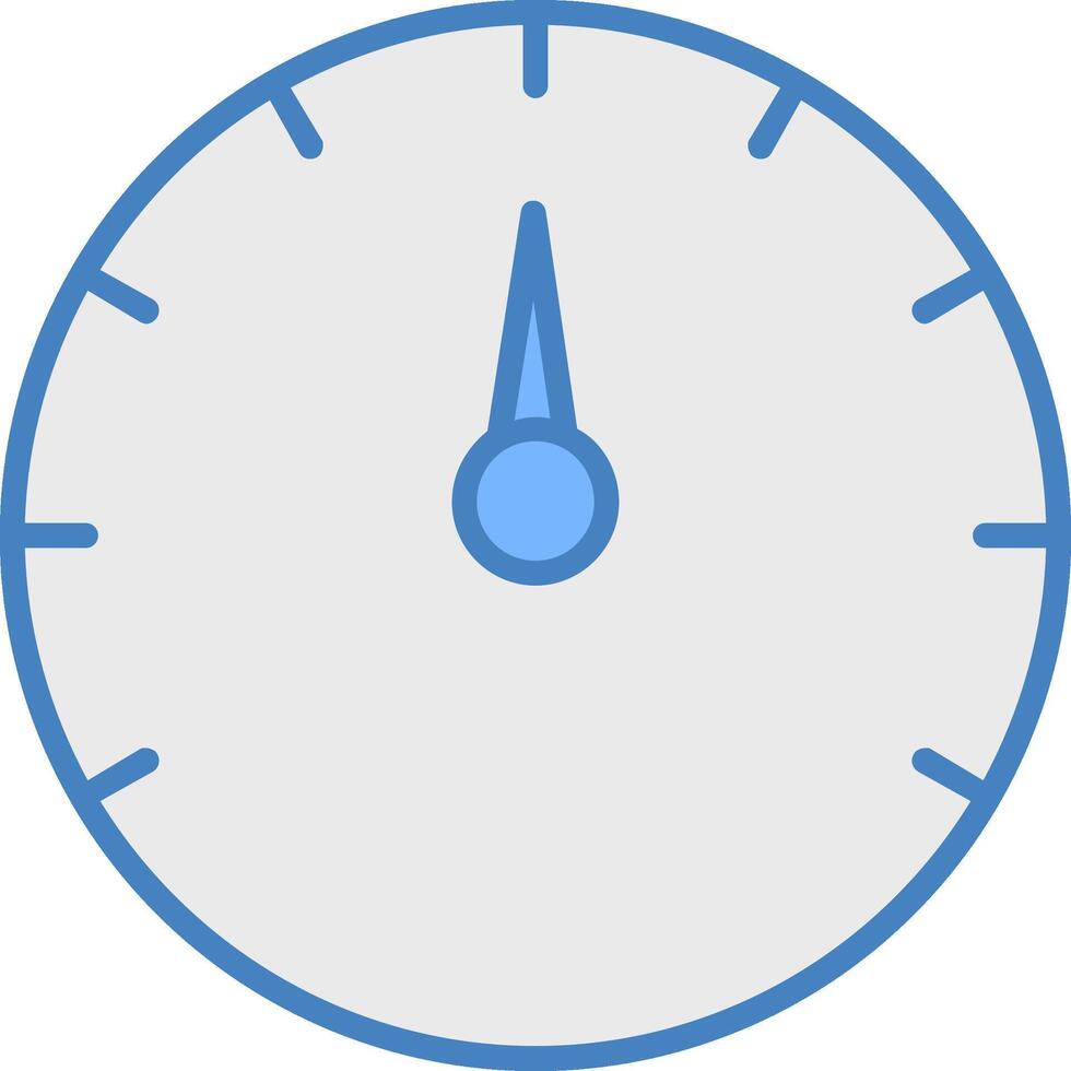 Speed Test Line Filled Blue Icon vector