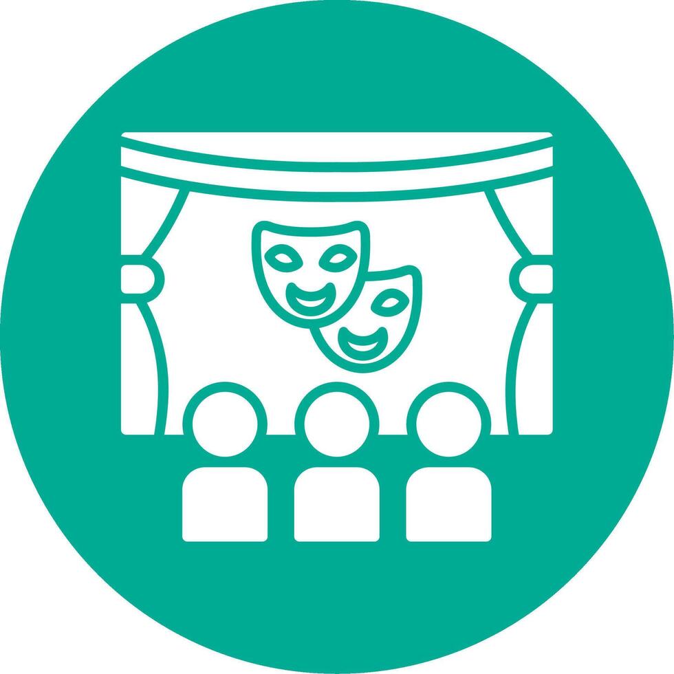 Theater Multi Color Circle Icon vector