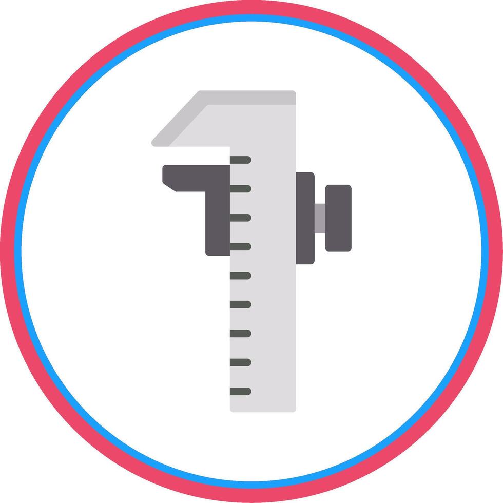 Caliper Flat Circle Icon vector