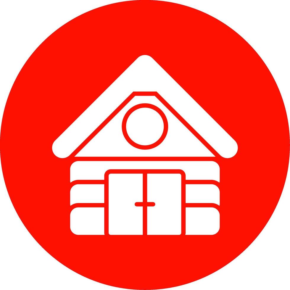 Cabin Multi Color Circle Icon vector