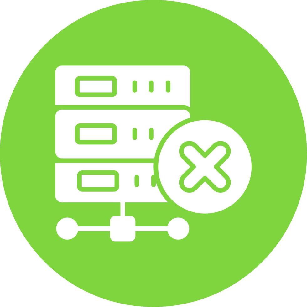 Delete Database Multi Color Circle Icon vector
