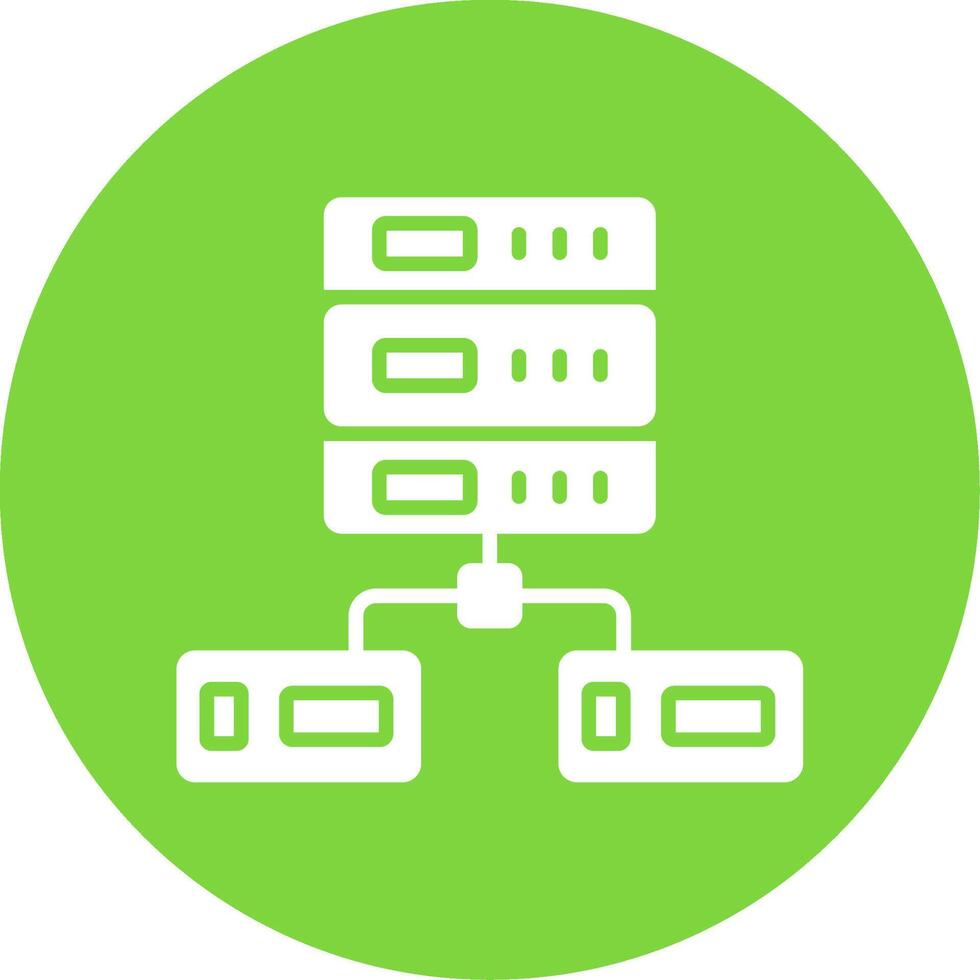 Data Network Multi Color Circle Icon vector