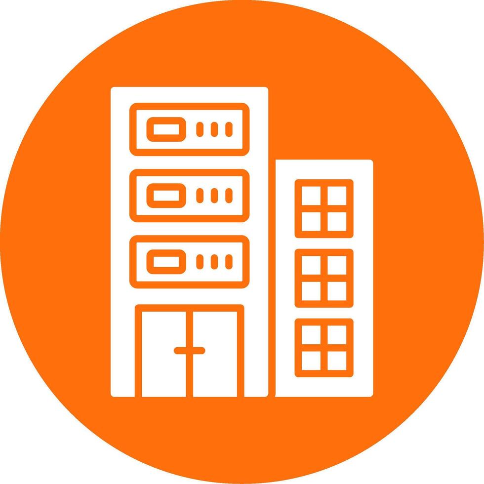 Data Center Multi Color Circle Icon vector
