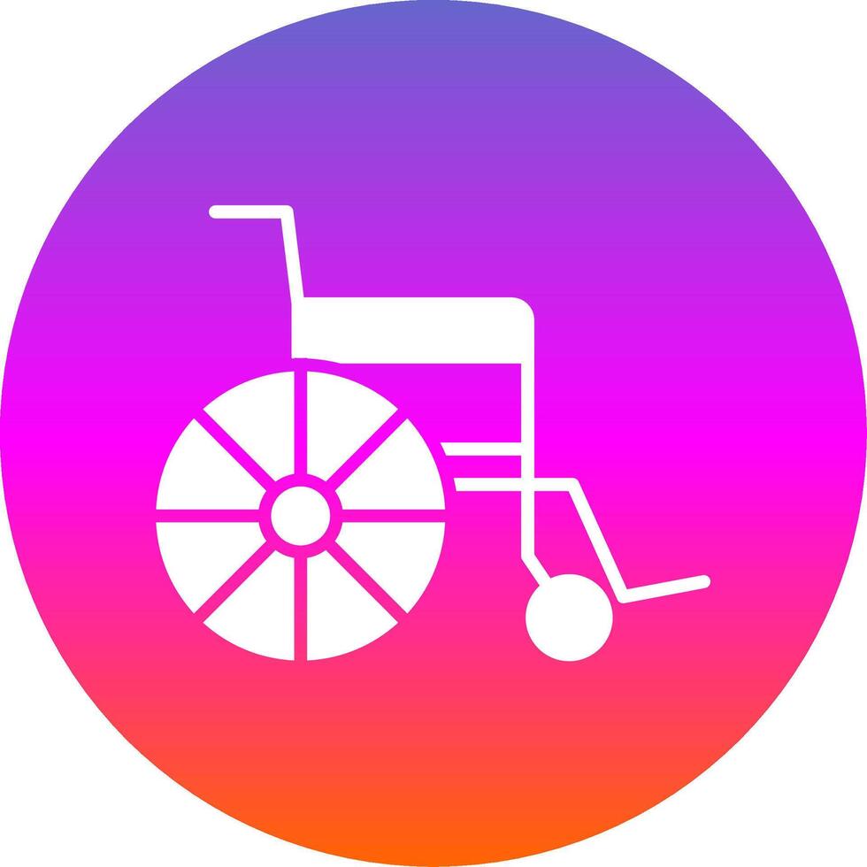 Wheelchair Glyph Gradient Circle Icon Design vector