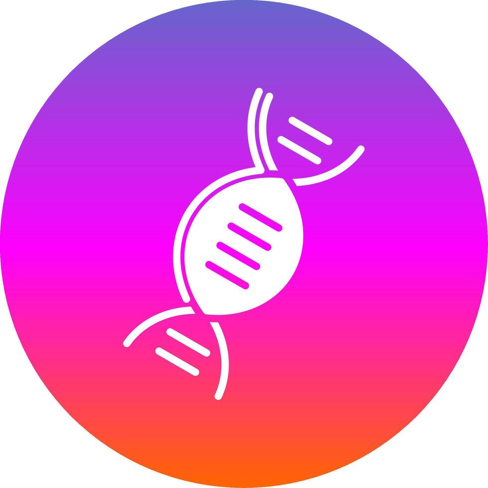 DNA Glyph Gradient Circle Icon Design vector