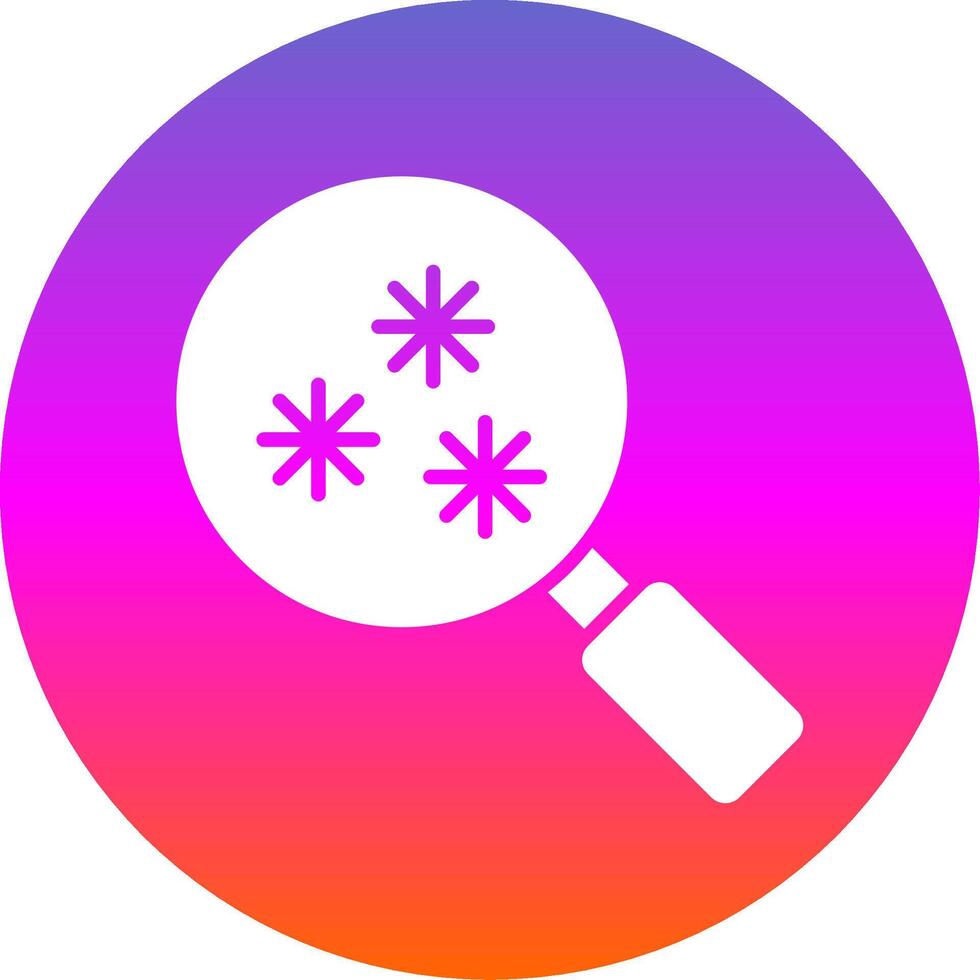 Virus Scan Glyph Gradient Circle Icon Design vector