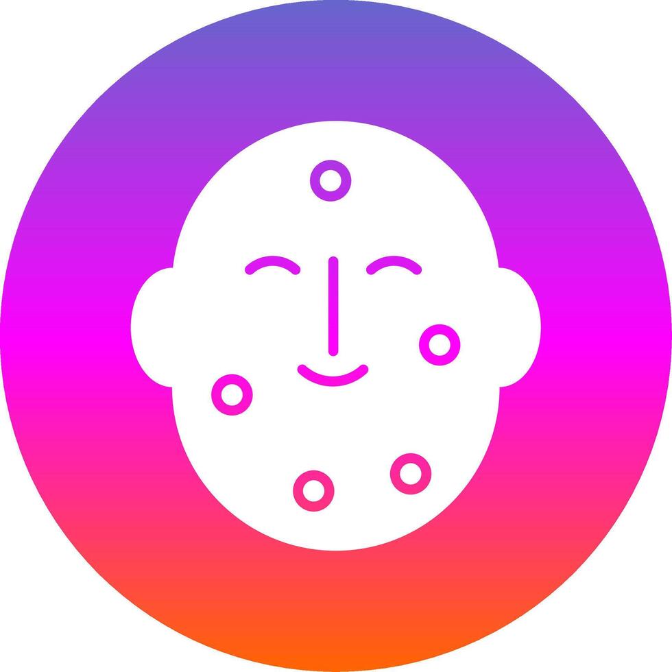 Dermatology Glyph Gradient Circle Icon Design vector