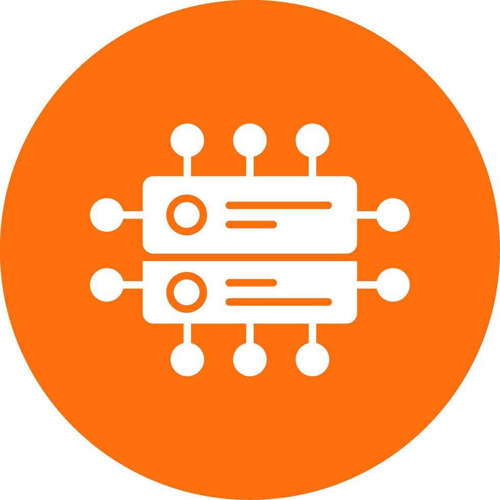 Data Network Multi Color Circle Icon vector