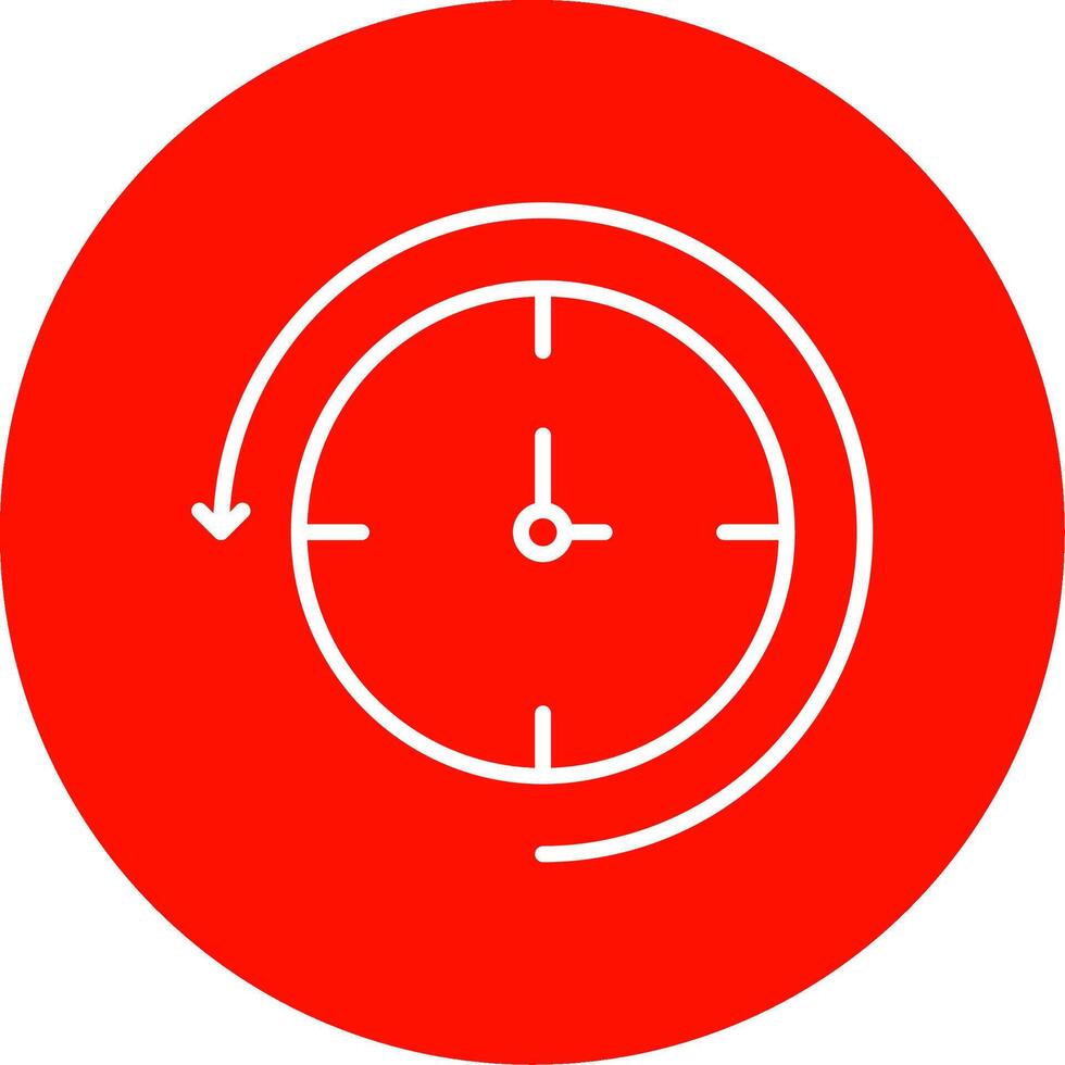 Back In Time Multi Color Circle Icon vector