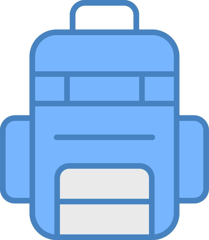 Bag Line Filled Blue Icon vector