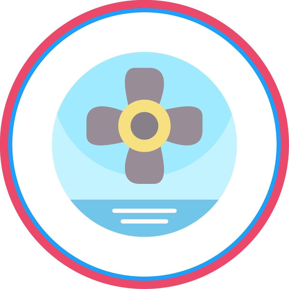 Propeller Flat Circle Icon vector