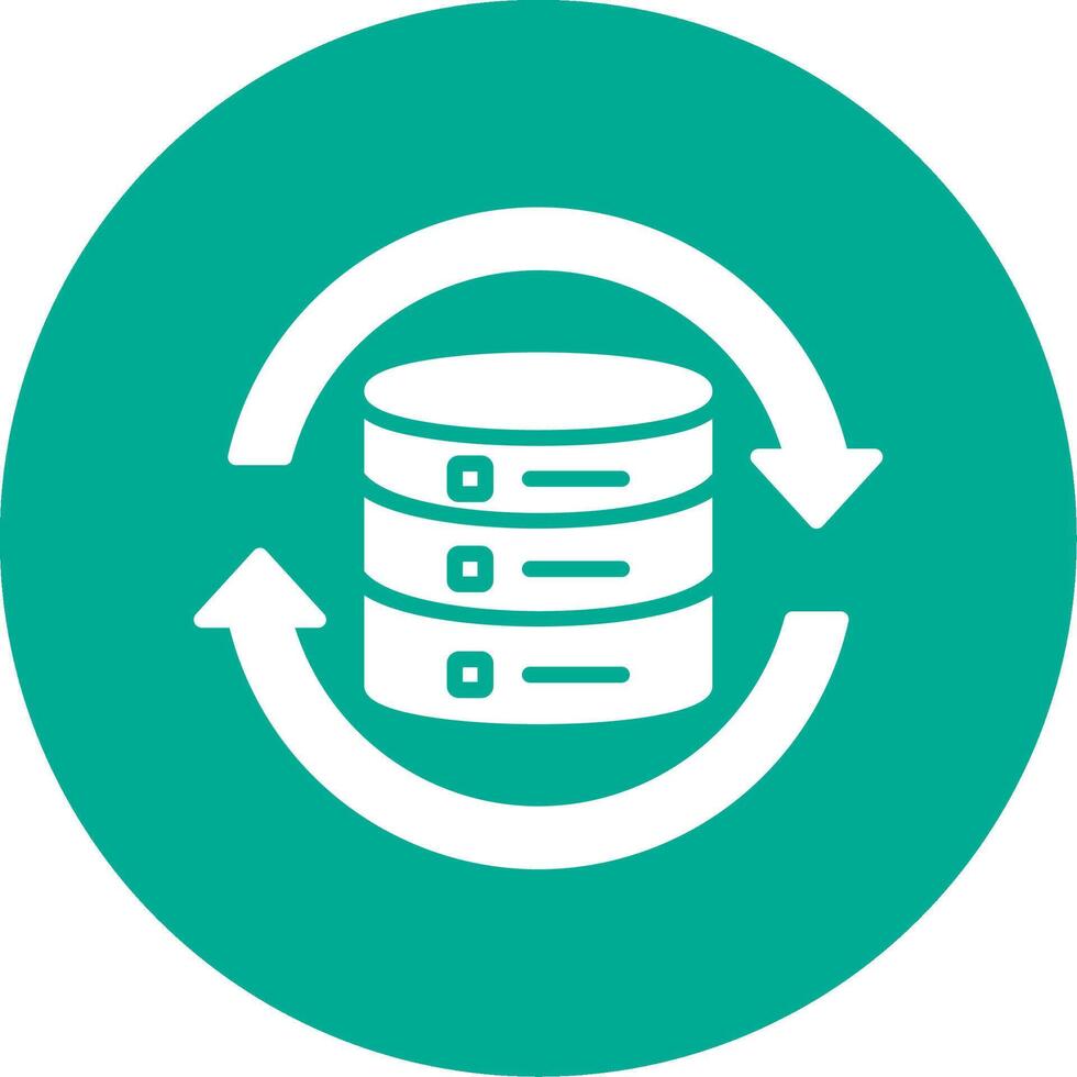 Data Synchronization Multi Color Circle Icon vector