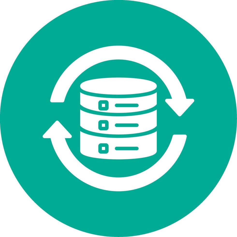 Data Synchronization Multi Color Circle Icon vector