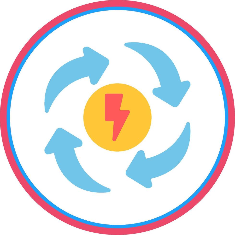 Eco Energy Flat Circle Icon vector