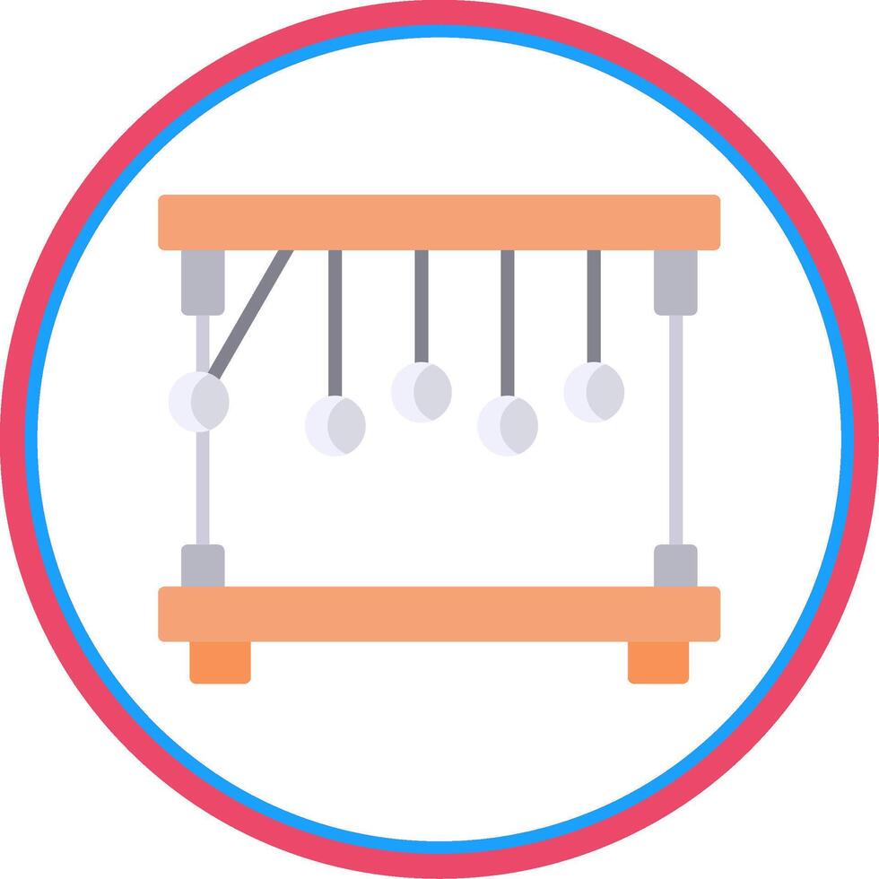 Pendulum Flat Circle Icon vector