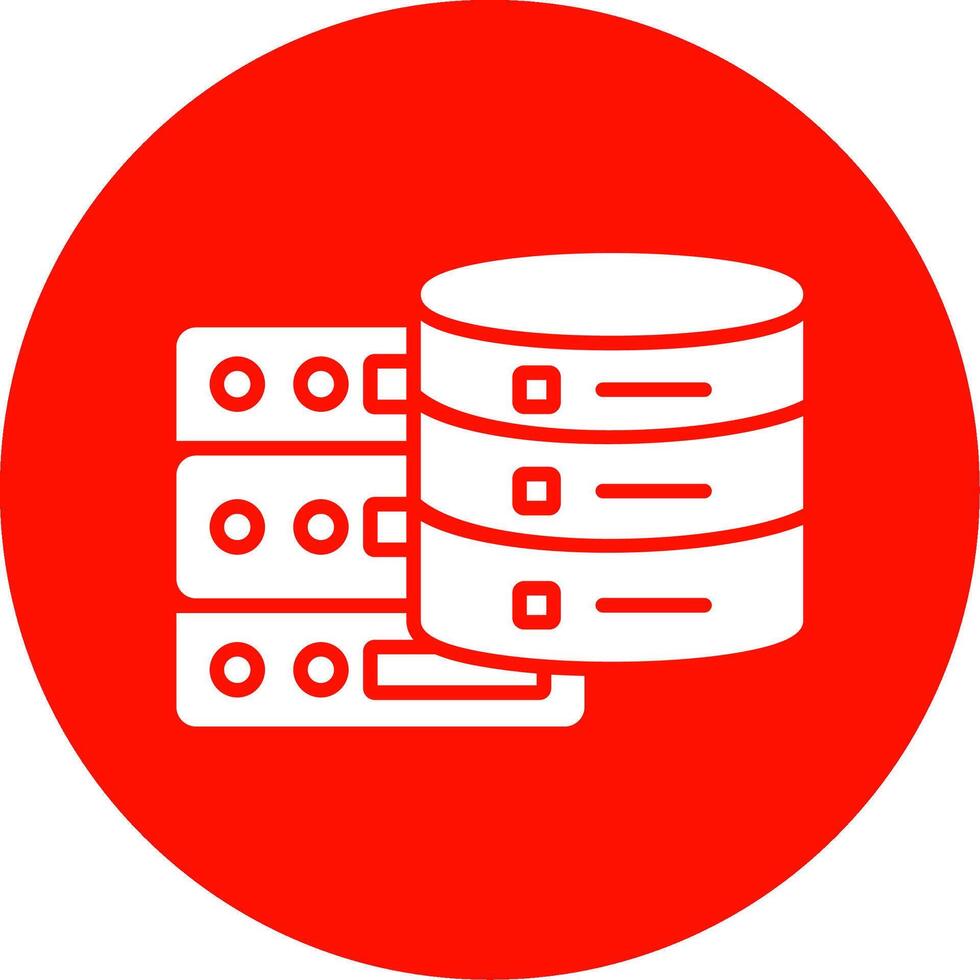 Data Server Multi Color Circle Icon vector