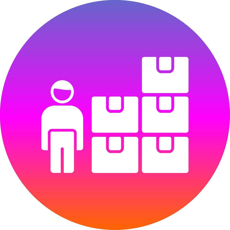 Control Glyph Gradient Circle Icon Design vector