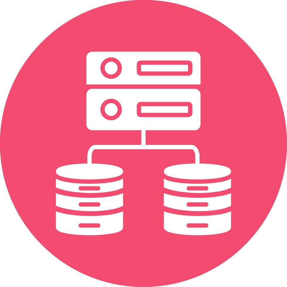 Data Server Multi Color Circle Icon vector