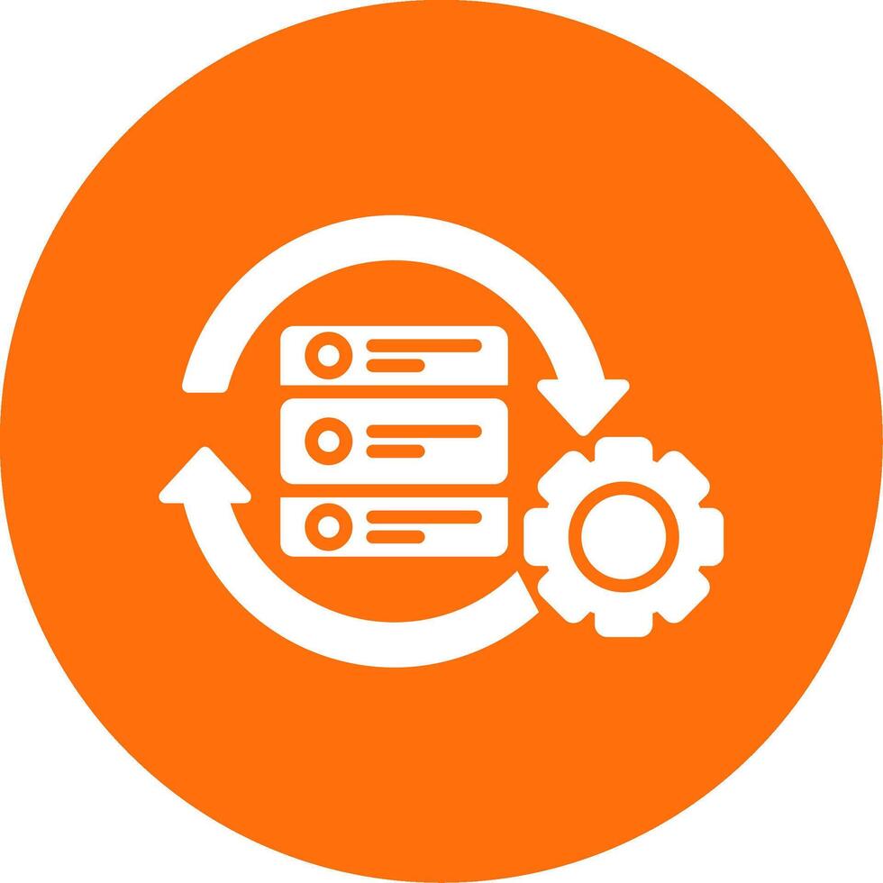 Data Processing Multi Color Circle Icon vector