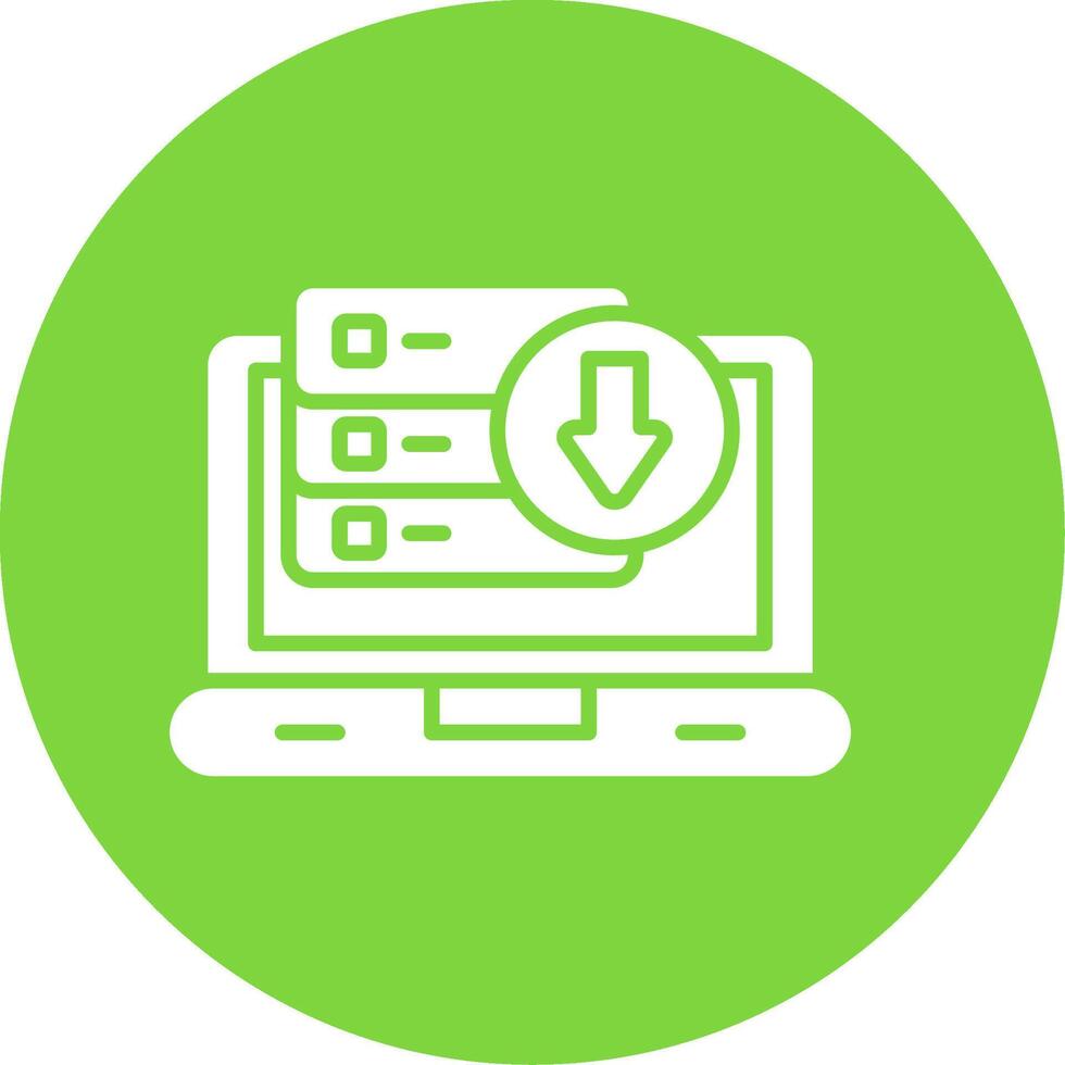 Downloading Data Multi Color Circle Icon vector