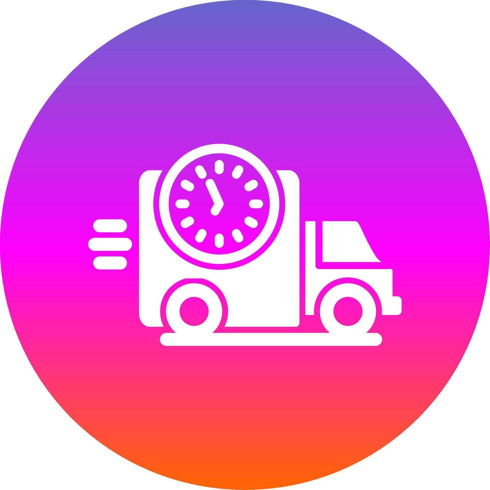 Delivery Time Glyph Gradient Circle Icon Design vector