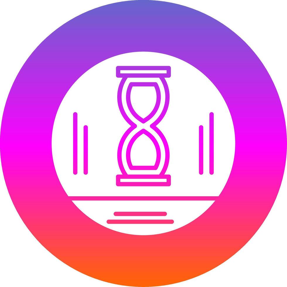 Hourglass Glyph Gradient Circle Icon Design vector