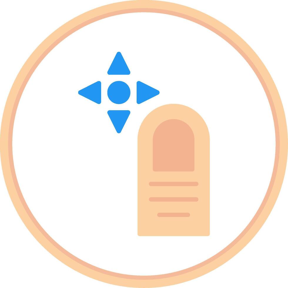 Drag Flat Circle Icon vector
