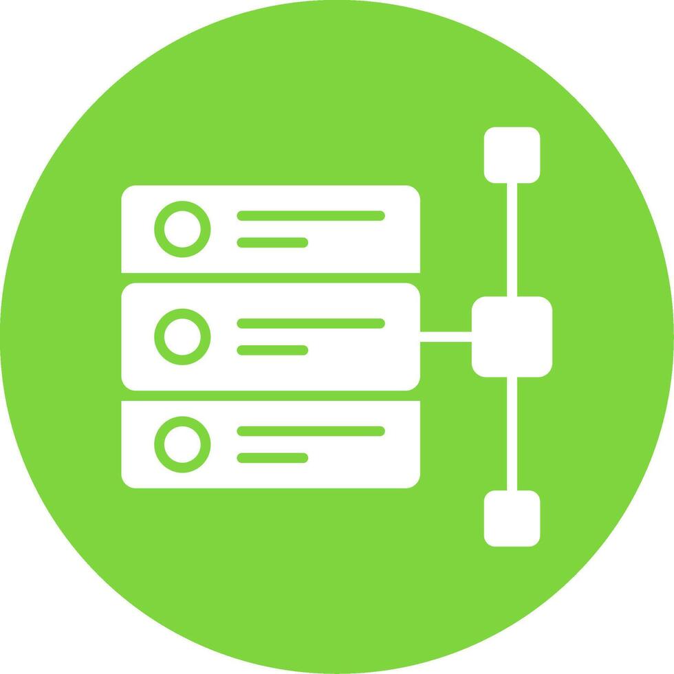 Data Stacks Multi Color Circle Icon vector