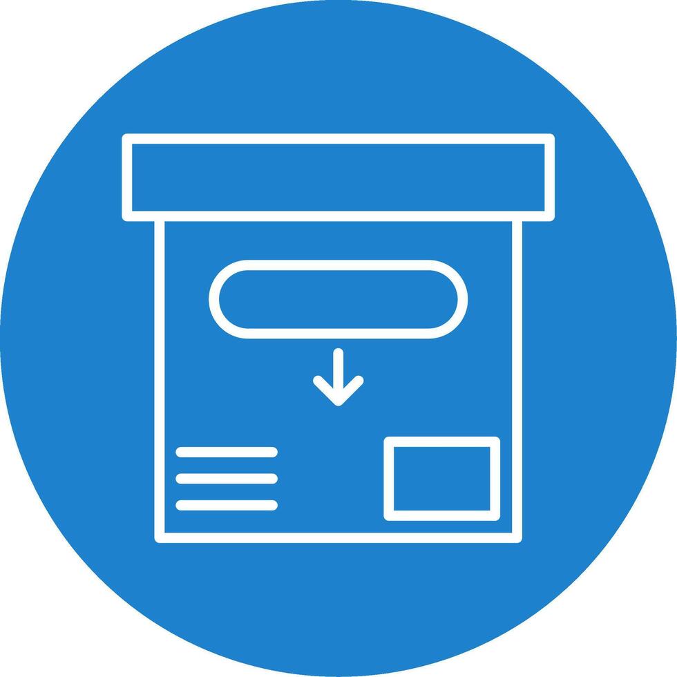 Archive Multi Color Circle Icon vector