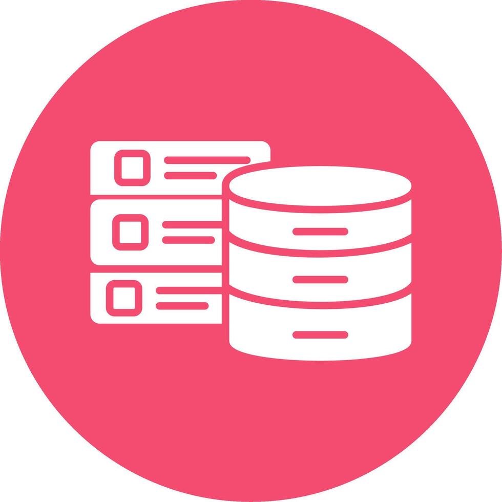 Databases Multi Color Circle Icon vector