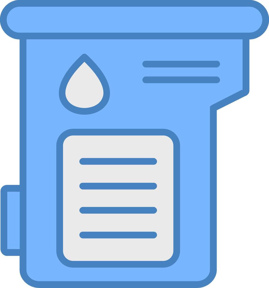 Cartridge Line Filled Blue Icon vector