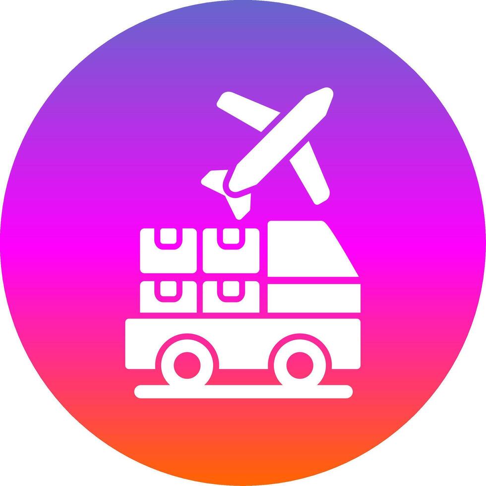 Logistic Service Provider Glyph Gradient Circle Icon Design vector