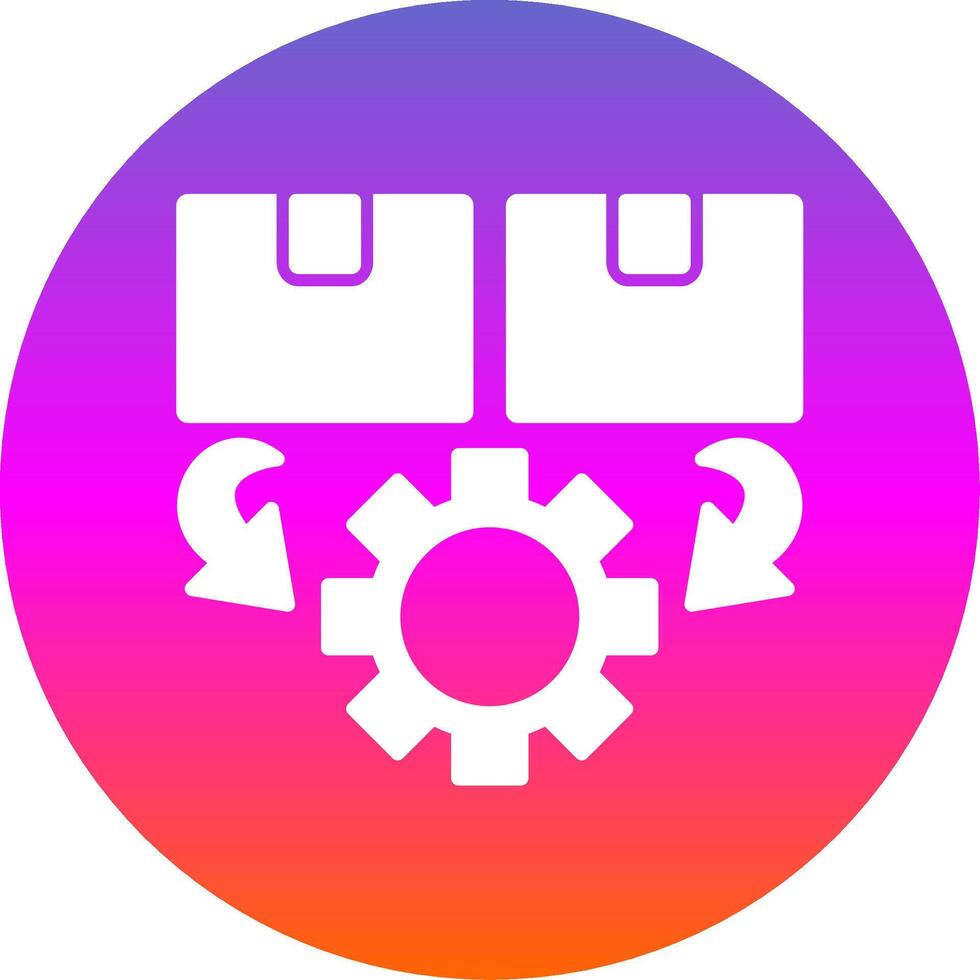 Order Processing Glyph Gradient Circle Icon Design vector