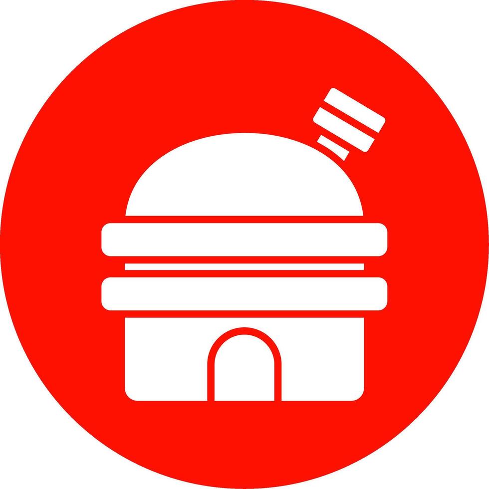 Observatory Multi Color Circle Icon vector