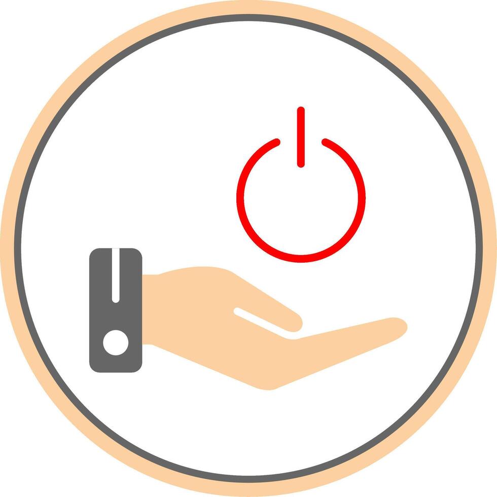 Power Flat Circle Icon vector