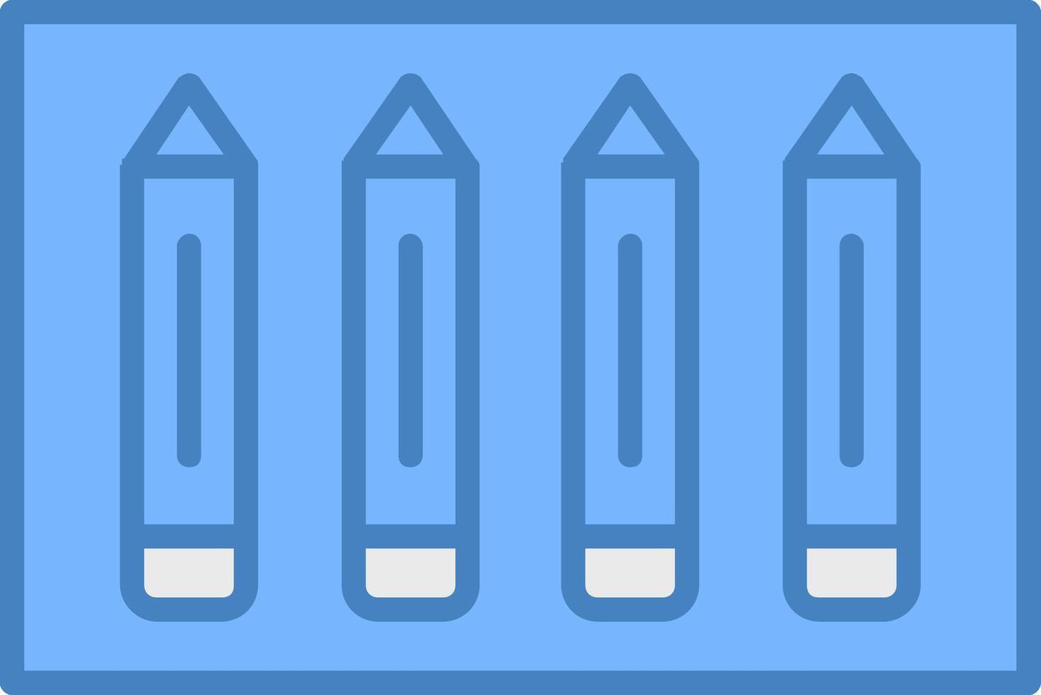 Pencil Line Filled Blue Icon vector