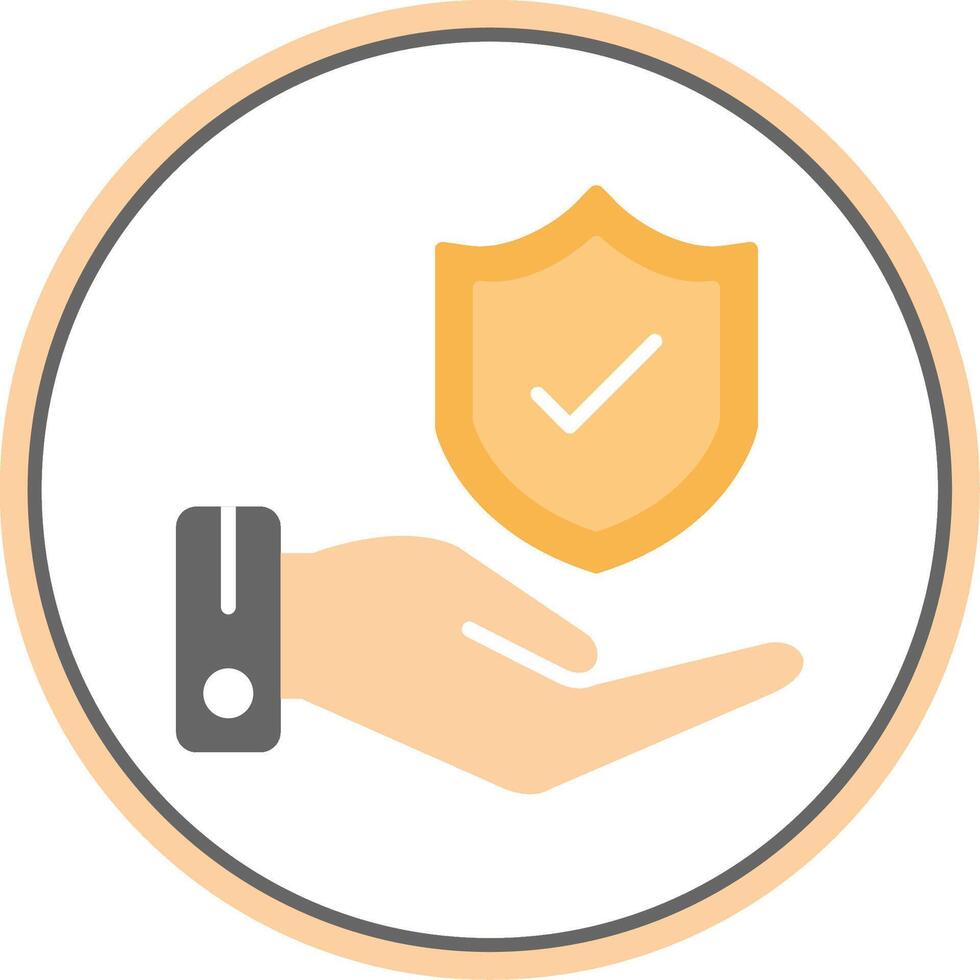 Hand Claim Flat Circle Icon vector