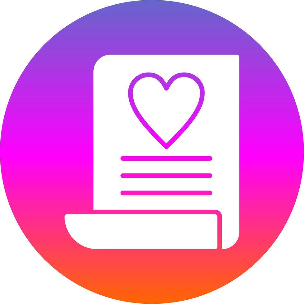 Wish List Glyph Gradient Circle Icon Design vector