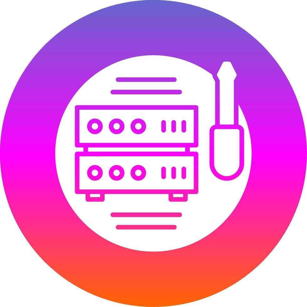 Tech Support Glyph Gradient Circle Icon Design vector