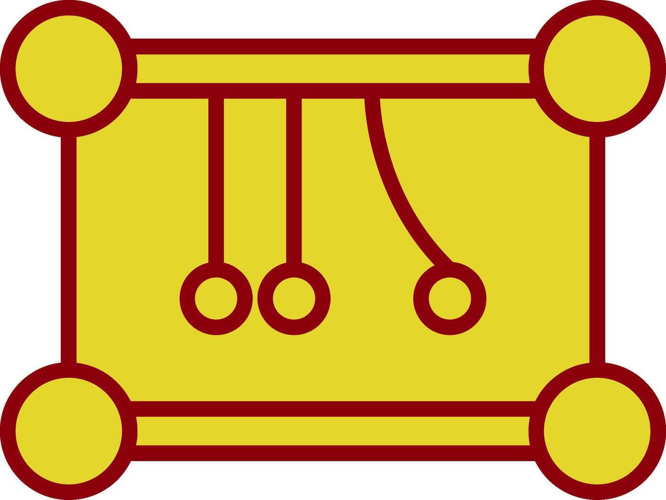 Newtons Cradle Vintage Icon Design vector